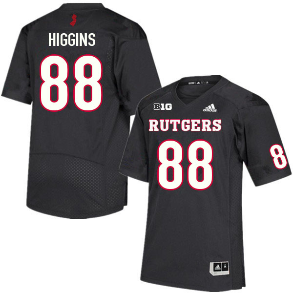 Men #88 Mike Higgins Rutgers Scarlet Knights College Football Jerseys Sale-Black - Click Image to Close